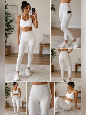 lululemon athletica White High-Rise Pocket Leggings size 8